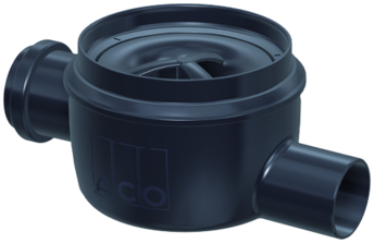 Aco padlóösszefolyó alsórész vízszintes DN 50 kivezetéssel 50 mm bűzzárral DN 50 becsatlakozással 2500.00.00