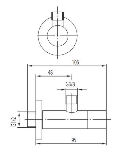 Armatura Walec 244-040-00 sarokszelep