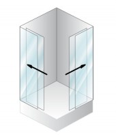 Kolpa-San Orion TKK 70/80/90 szögletes zuhanykabin (70 x 90 cm, Silver, Edzett chincilla üveg, 70x90)