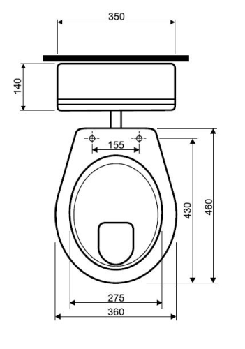Kolo Nova laposöblítésű, hátsó kifolyású wc (23010)