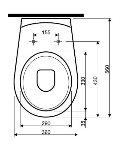Kolo Nova mélyöblítésű fali wc (23100)