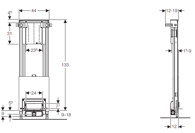 Geberit Uniflex 154.222.00.1 Sarok zuhany szerelőelem