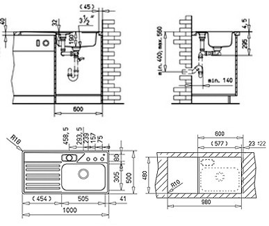 Teka. Pento 60 B rozsdamentes mosogató (T17900; T17901)