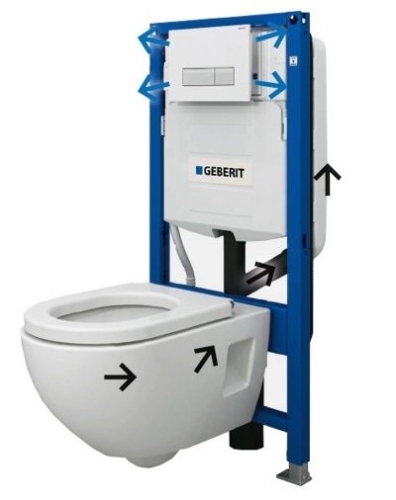 Geberit Duofix szerelőelem DuoFresh szagelszívó lehetőséggel 111.370.00.5