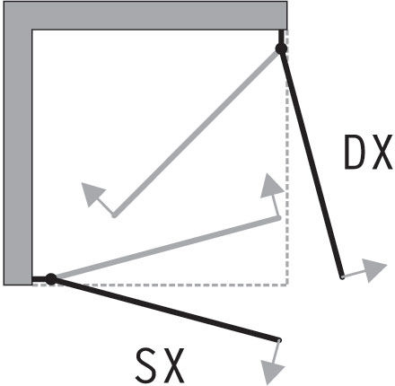Hopa Side négyzet alapú zuhanykabin (76-78 x 190 cm, Fehér, Sima)