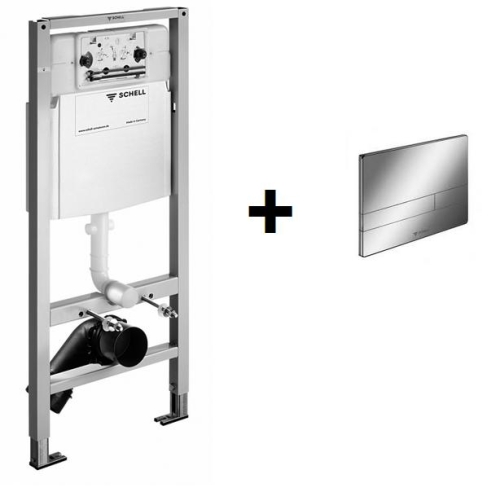 Schell 032500099 WC szerelőelem Linear Eco 032851599 fehér nyomólappal