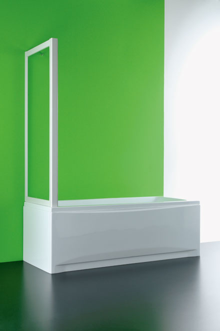 Hopa Sopravasca Fisso MA kádfal (Üveg, Fehér, 77-80 x 150 cm)