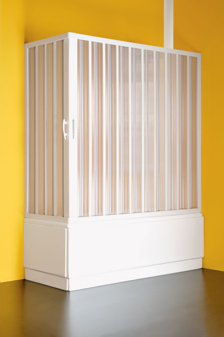 Hopa Vasca Kappa kádparaván (Műanyag, Fehér, 80-60 x 200-170 x 153 cm)