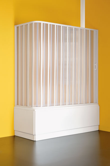 Hopa Vasca Alfa kádparaván (80-60 x 200-170 x 150 cm, Fehér, Műanyag)