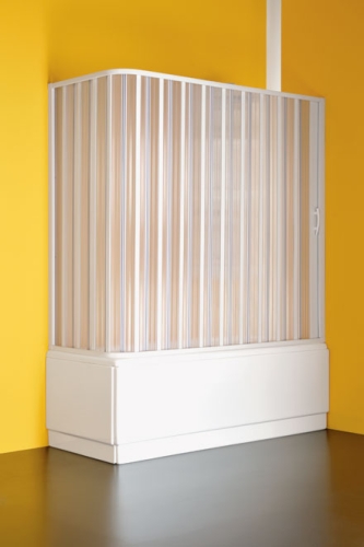 Hopa Vasca Alfa kádparaván (80-60 x 200-170 x 150 cm, Fehér, Műanyag)