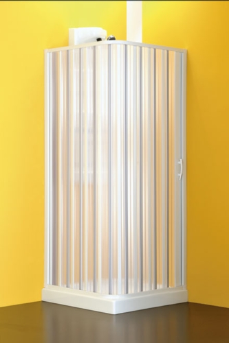 Hopa Alfa négyszög alapú zuhanykabin (Műanyag, Fehér, 120-100 x 80-60 x 185 cm)