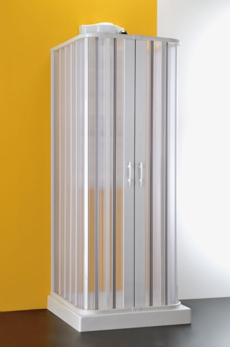 Hopa Delta négyszög alapú zuhanykabin (Műanyag, Fehér, 100-80 x 100-80 x 100-80 x 185 cm)