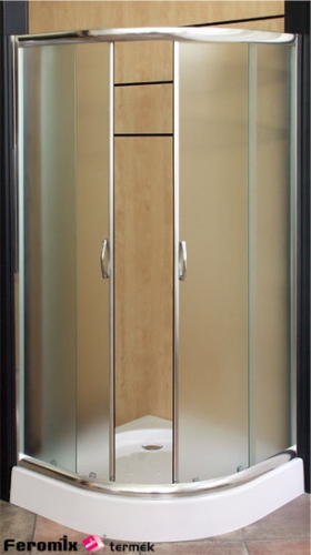 Feromix Eleganza ISA90C-ELT 90x90 negyedköríves zuhanykabin zuhanytálcával