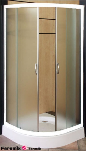 Feromix Eleganza ISA90F-ELT 90x90 negyedköríves zuhanykabin zuhanytálcával