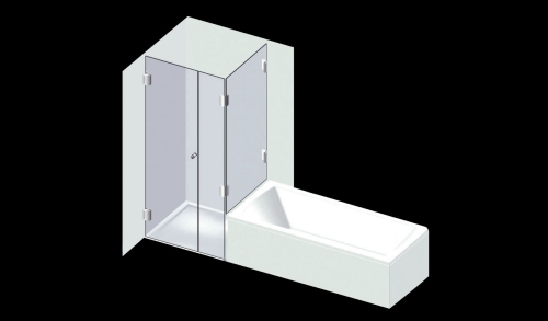 Varioglass Signum 622 Kádparaván  (110x110x200 cm)