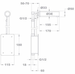 Teka Tektronic 75.303.04.00 elektronikus fali csaptelep