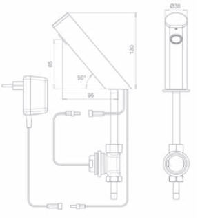 Teka Tektronic 75.305.04.00 elektronikus mosogató csaptelep LED világítással