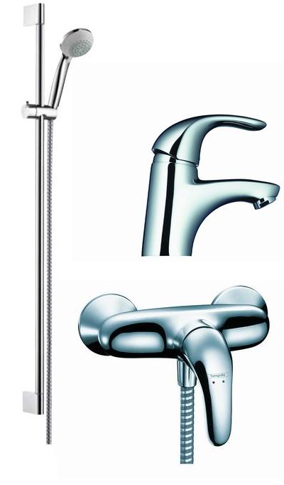 Hansgrohe Focus E 31700000 Mosdócsaptelep + Focus E 31760000 zuhanycsaptelep + Crometta 85 27763000 zuhanyszett