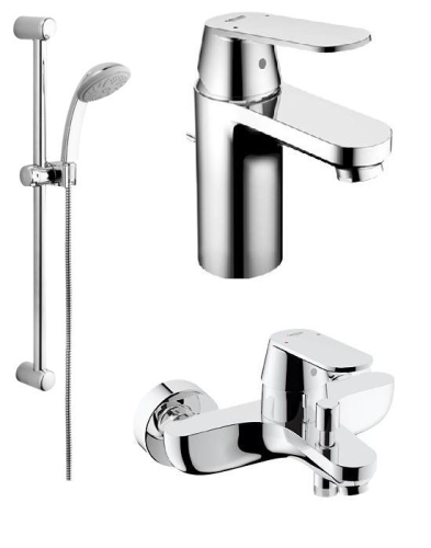 Grohe Eurosmart Cosmopolitan 32825 000 mosdó csaptelep + Cosmopolitan 32831 000 kád csaptelep + Tempesta 27598 00E zuhanyszett