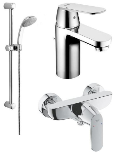 Grohe Eurosmart Cosmopolitan 32825 000 Mosdó csaptelep + 32837 000 zuhany csaptelep + Tempesta Mono 27598 00E zuhanyszett