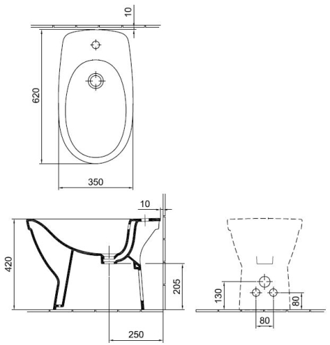 Alföldi Melina 5599 59 R1 bidé EasyPlus bevonattal