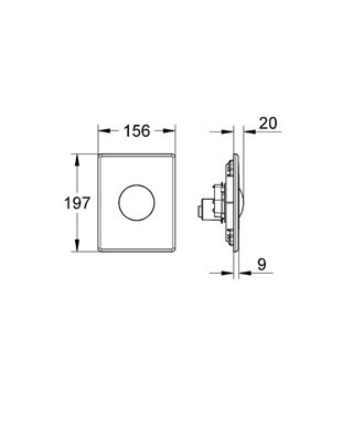 Grohe Skate nyomólap, rozsdamentes acél 38672SD0