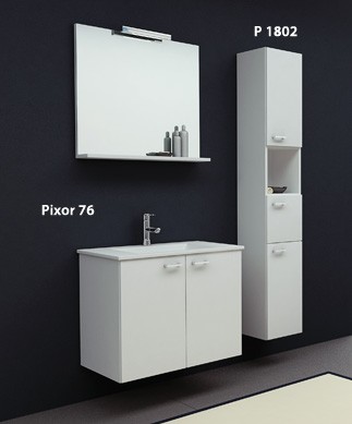 Kolpa-San Q-Line Pixor 76 fürdőszobabútor (Dió, #Pixor 76/O)