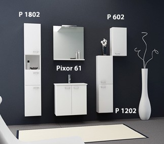Kolpa-San Q-Line Pixor 61 fürdőszobabútor (Dió, #Pixor 61/O)