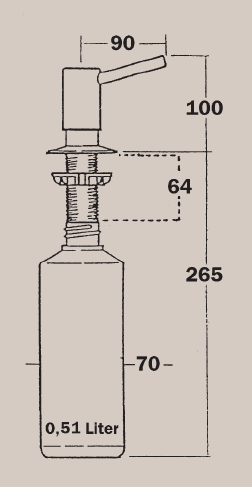 Teka 83016 beépíthető mosogatószeradagoló