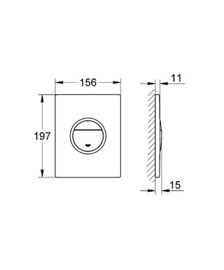 Grohe Nova Cosmopolitan Light nyomólap világítással, króm 38809000