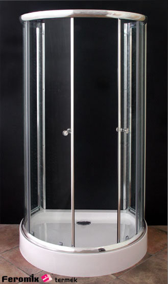 Feromix ELEGANZA-FKT HL 80x100 negyedköríves zuhanykabin zuhanytálcával
