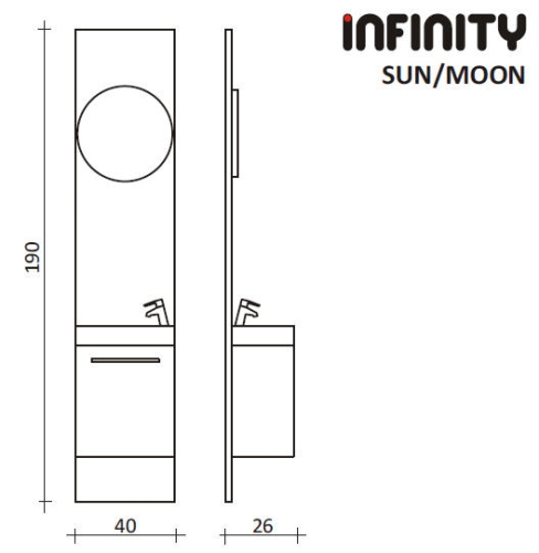 Infinity Sun 400 fürdőszobabútor