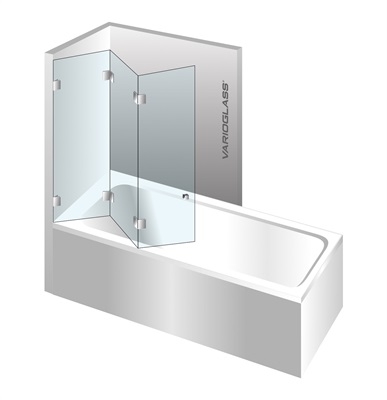 Varioglass Globus 607 kádparaván víztiszta üveg (90x150 cm)