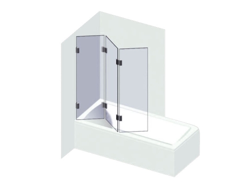 Varioglass Globus 607 kádparaván víztiszta üveg (90x150 cm)