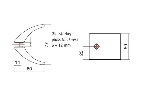Varioglass Cápa fogantyú zuhanyajtóhoz