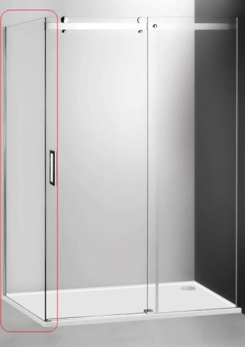 Roltechnik Ambient Line AMB/800 zuhanyfal AMD2 zuhanyajtóhoz (brillant, transparent, 80x200 cm, 783-800 mm, 621-8000000-00-02)