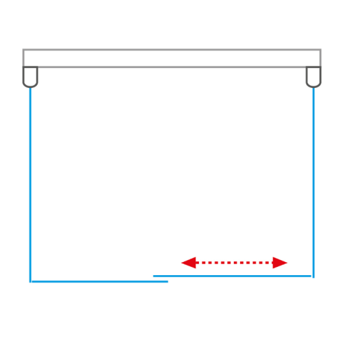Roltechnik Ambient Line AMB/800 zuhanyfal AMD2 zuhanyajtóhoz (brillant, transparent, 80x200 cm, 783-800 mm, 621-8000000-00-02)