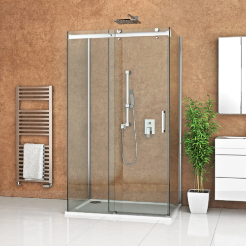 Roltechnik Ambient Line AMB/900 zuhanyfal AMD2 zuhanyajtóhoz (brillant, transparent, 90x200 cm, 883-900 mm, 621-9000000-00-02)