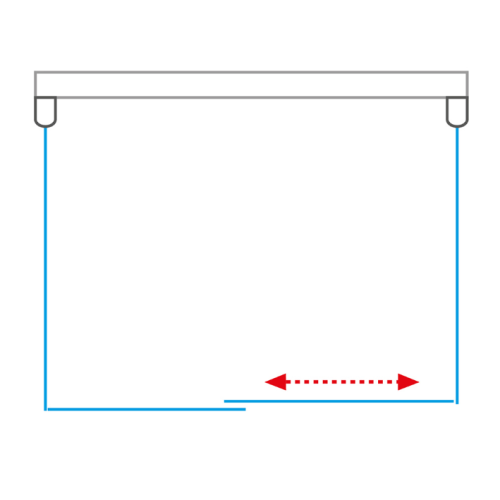 Roltechnik Ambient Line AMB/900 zuhanyfal AMD2 zuhanyajtóhoz (brillant, transparent, 90x200 cm, 883-900 mm, 621-9000000-00-02)