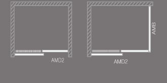 Roltechnik Ambient Line AMB/900 zuhanyfal AMD2 zuhanyajtóhoz (brillant, transparent, 90x200 cm, 883-900 mm, 621-9000000-00-02)