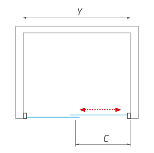 Roltechnik Proxima Line PXD2N/1400 140 cm-es zuhanyajtó (1380-1430 mm, brillant, transparent, 526-1400000-00-02)