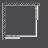 Roltechnik Proxima Line PXS2N/1000 szögletes zuhanykabin (975-995x1850 mm, Brillant, Transparent)