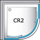 Roltechnik Classic Line CR2/1000 100x100 negyedköríves zuhanykabin (ezüst, Polystyrol bark, 965-990 mm, #332-100R55S-01-01)