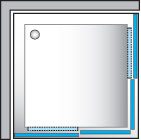 Roltechnik Classic Line CS2/900 90x90 szögletes zuhanykabin (865-890 mm, fehér, Chinchilla, #331-9000000-04-03)