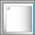 Roltechnik Classic Line PSB/900 zuhanyfal (880-900 mm, fehér, Chinchilla, #420-9000000-04-03)