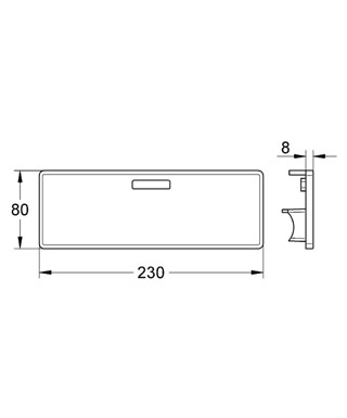 Grohe Concetto műanyag polc 32210001 zuhanycsaptelephez 18391 001 (18391001)