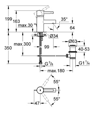Grohe Essence egykaros mosdócsaptelep 33532 000 (33532000)