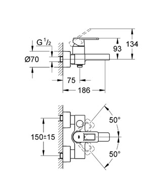 Grohe Quadra 32638 000 kádcsaptelep (32638000)