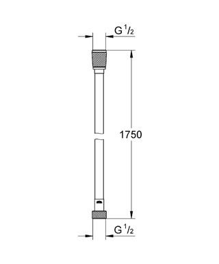 Grohe Silverflex zuhanygégecső 1,75 méter 28388 000 (28388000)