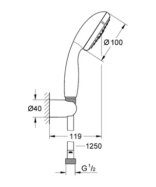 Grohe New Tempesta II zuhanyszett 27799 000 (27799000)